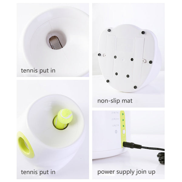 All for Paws Automatic Ball Launcher for Small and Medium Dogs, 3 Tennis Balls Included (Mini)