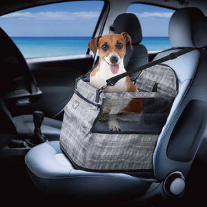Dog Car Seat Perfect for Small and Medium Pets up to 30 lbs (Grey)