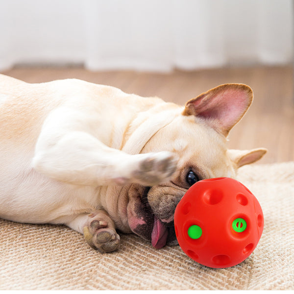 PAWISE Dog Giggle Ball Toy Pet Playing Wobble Ball with Giggle Sound Interactive Dog Toy