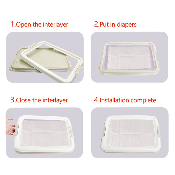 PAWISE Pee Pad Holder Puppy Training Pads Best Portable Potty Trainer Indoor Dog Potty Puppy Essentials Dog Training Holder Puppy Pad Holder