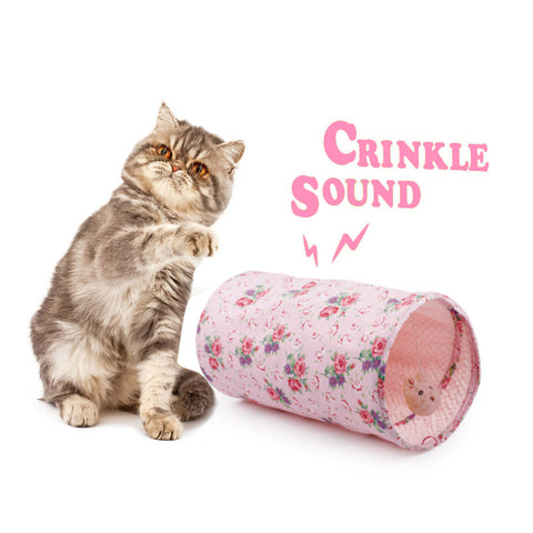 Crinkle Cat Tunnel Tube (Shabby Chic)