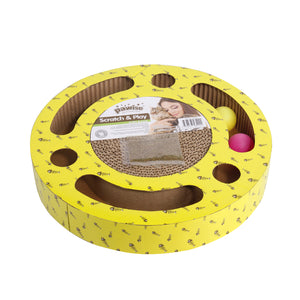 PAWISE Cat Scratcher Cardboard Reversible Kitty Scratching Pad Lounge Interactive Toy