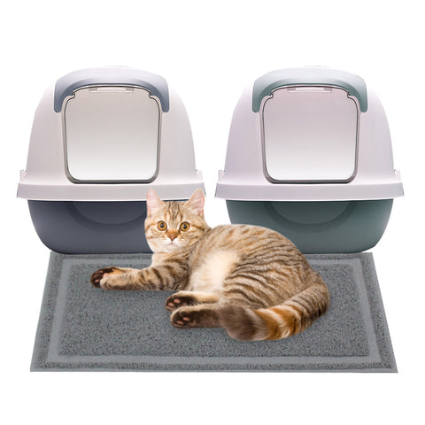 PAWISE Cat Litter Mat Trapping Mat Litter Box Rug Carpet Easy Clean Washable for Floor Waterproof
