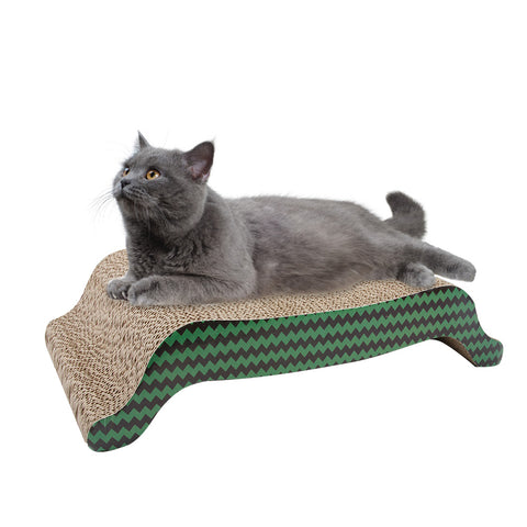 PAWISE Cat Scratcher Cardboard Reversible Kitty Scratching Pad Lounge Interactive Toy