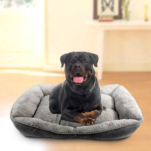 ALL FOR PAWS Dog Lambswool Bolster Bed Ultra Soft Pet Dog Bed Comfortable Cuddler Dog Puppy Bed Washable Dog and Cat Cushion Bed