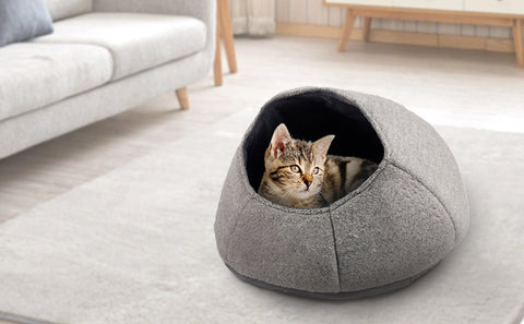 ALL FOR PAWS Cat Nest Bed Cozy Pet Bed Warm Cave Nest Sleeping Bed, Indoor Pet Cat Dog Beds